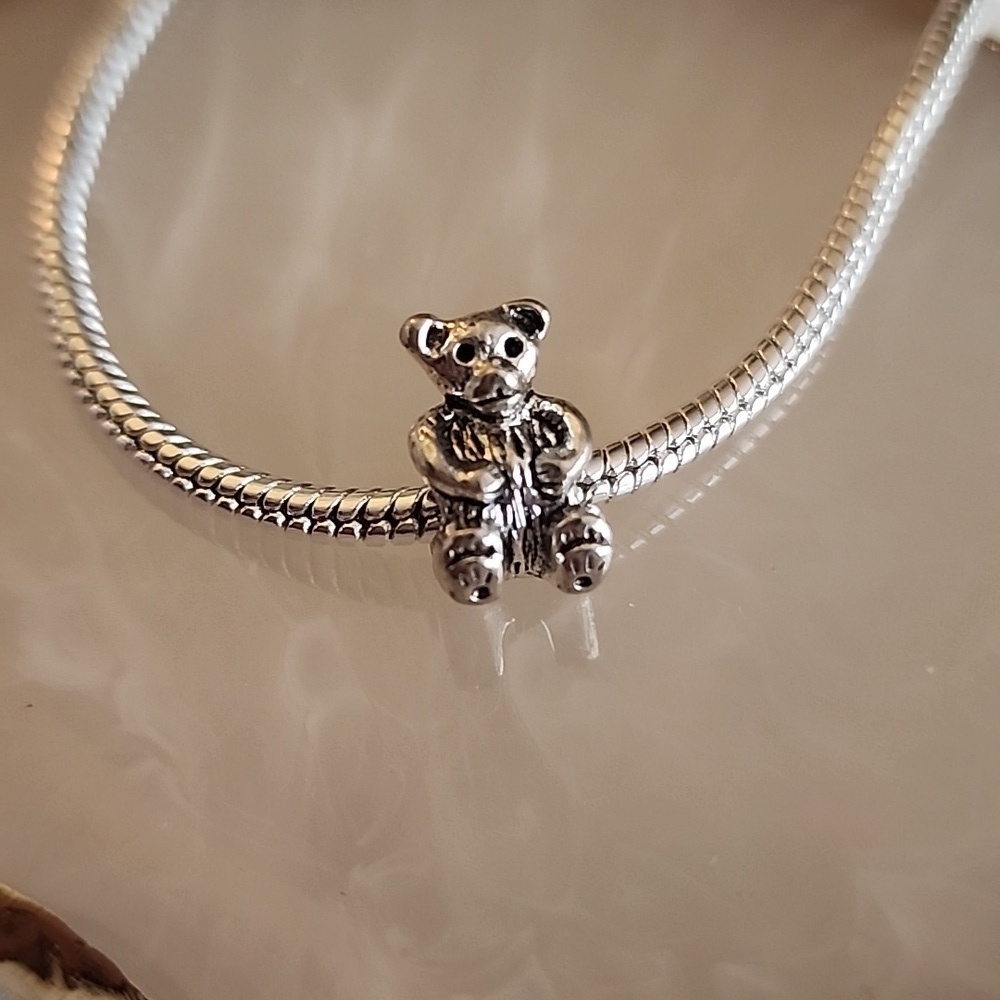 Teddy Bear Charm for European Style Bracelets Fits Pandora Systems